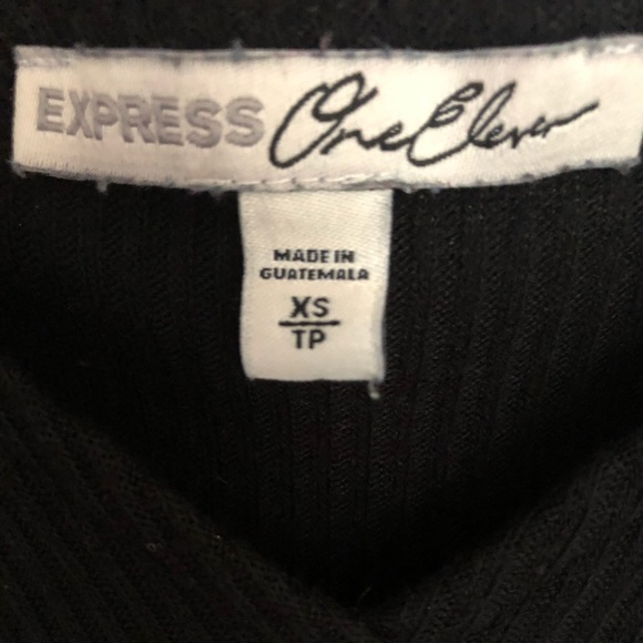 !!!SOLD!!! Express Ribbed Ruched Cold Shoulder Top - Picture 5 of 6